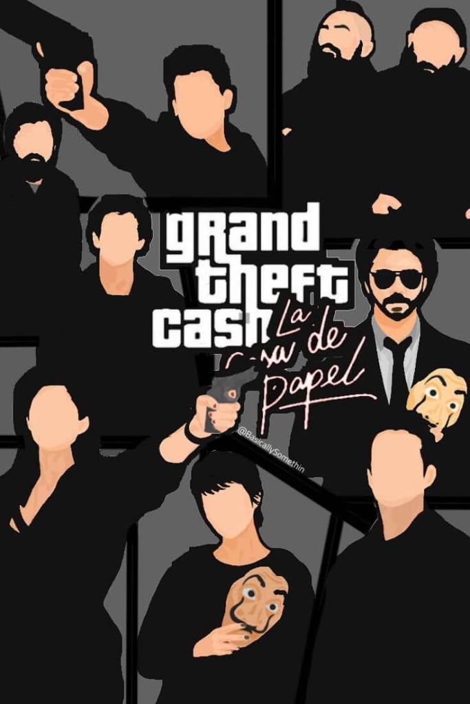 Grand Theft Cash La Casa de Papel but in black